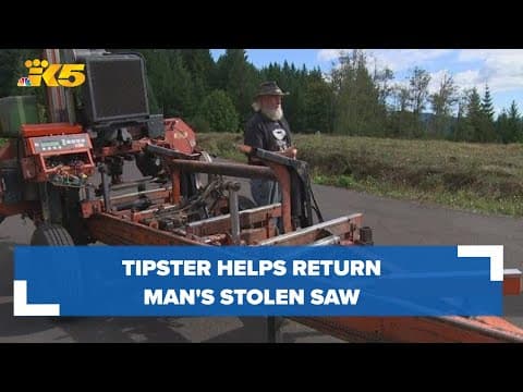 Anonymous tipster helps return man's stolen saw in Tumwater