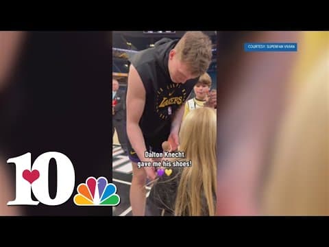 Dalton Knecht gives young Vols fan his signed shoes