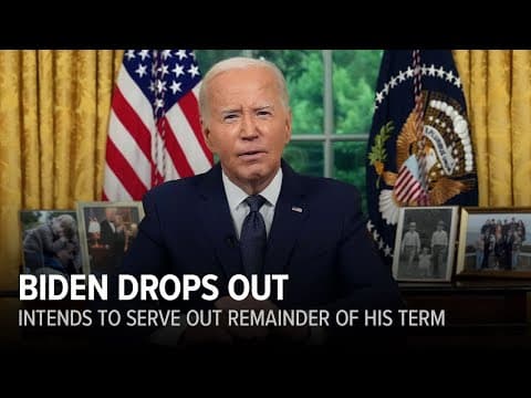 President Biden drops out of 2024 presidential election