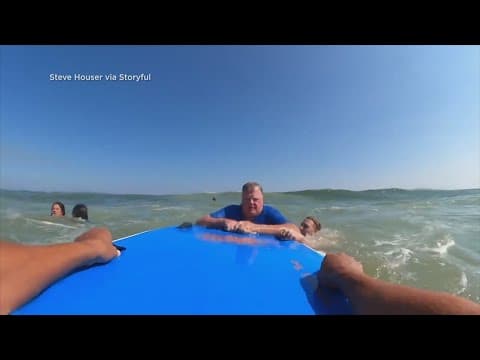 Surfer rescues swimmer caught in rip current in New York