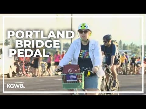 Experiencing Portland bridges at Portland Bridge Pedal event