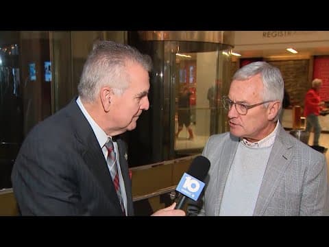 Jim Tressel on Ohio State and Notre Dame facing off in the CFP national championship game