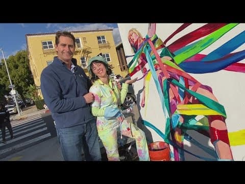 San Diego artist gives historic building a sizzling splash of color