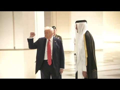 Watch: Trump arrives at Lusail Palace for Qatari state dinner