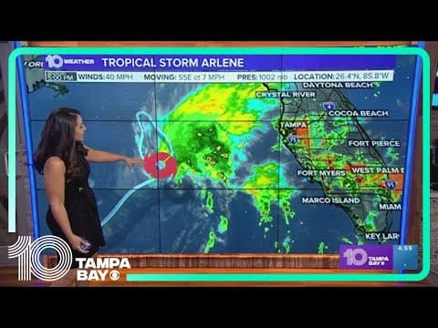 Tropical Storm Arlene moves south toward Cuba