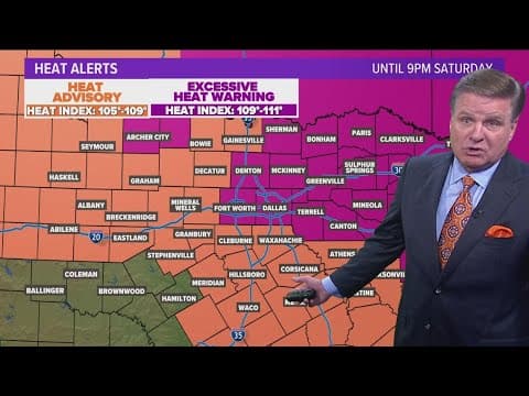 DFW Weather | DFW under excessive heat warning through at least Saturday, 14 day forecast