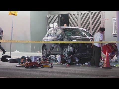 A vehicle drove into a crowd in Los Angeles, injuring 30 people, including 7 critically