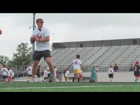 Former Ohio State QB Will Howard holds youth football camp at Pickerington North