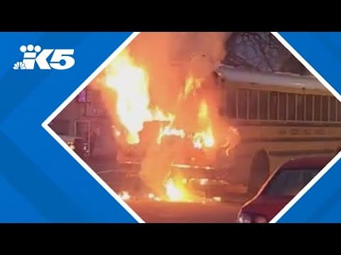 Oregon school bus bursts into flames with students on board