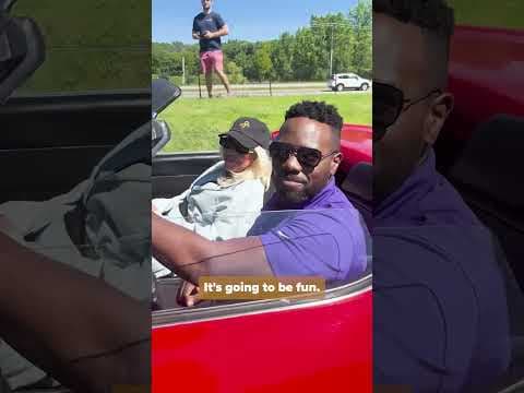 Taking a drive in a little red Corvette on Prince Rogers Nelson Memorial Highway.