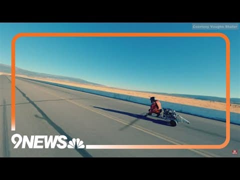 Colorado man attempting speed record on motorized skateboard