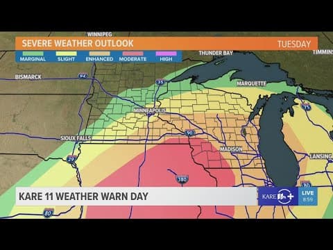 Mid-morning weather: Severe weather risks increase slightly
