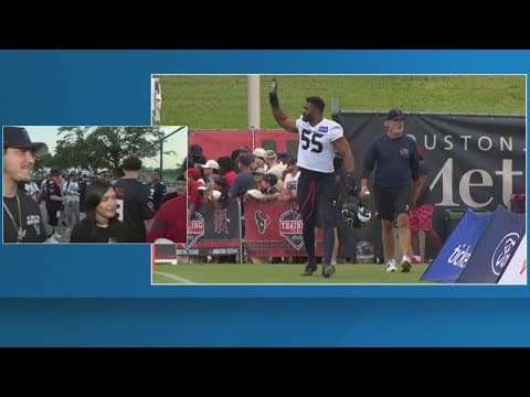 Texans fans brave the heat to attend open practice Monday morning