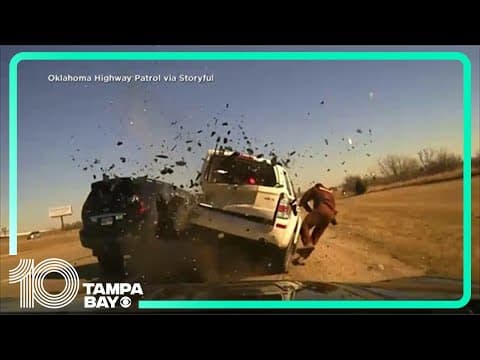 Car crashes into SUV while state trooper is conducting traffic stop