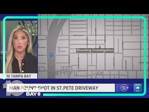 Shooting investigation underway after police find man injured on driveway at St. Pete home
