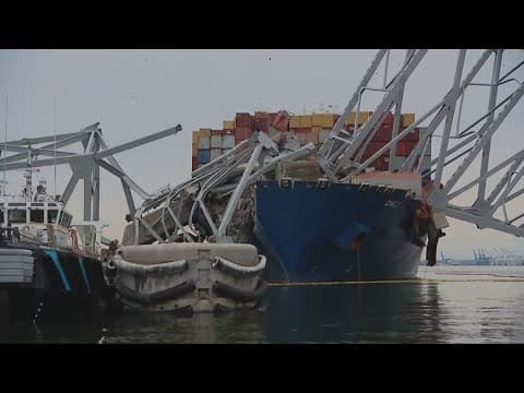 Crews opening channel after Baltimore bridge collapse