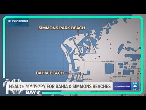 No swim advisory in place in 2 Ruskin beaches