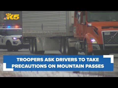 Troopers urge drivers to take precautions with heavy snow forecasted for mountain passes