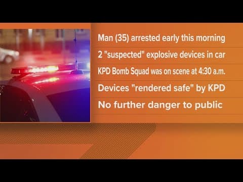 Man arrested for 'suspected' explosive device