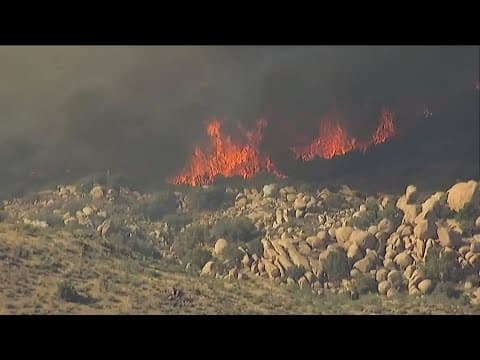 Fire crews battle McCain fire burning in Boulevard near I-8, evacuations ordered
