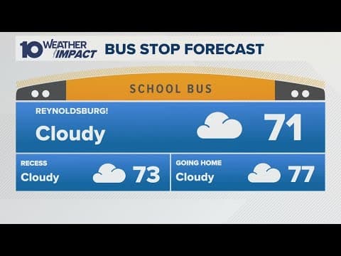 Columbus, Ohio weather forecast for Aug. 20, 2025 | Cooler with isolated showers possible