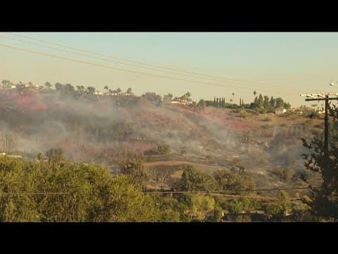 Firefighters continue to make progress on brush fire near Fallbrook and Bonsall