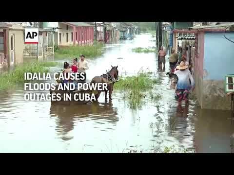 Idalia causes floods and power outages in Cuba