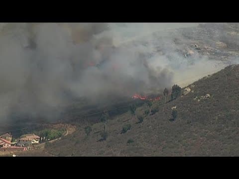 Steele Fire | Fire crews battle brush fire in Jamul, East San Diego, evacuations ordered (3:30 p.m.)