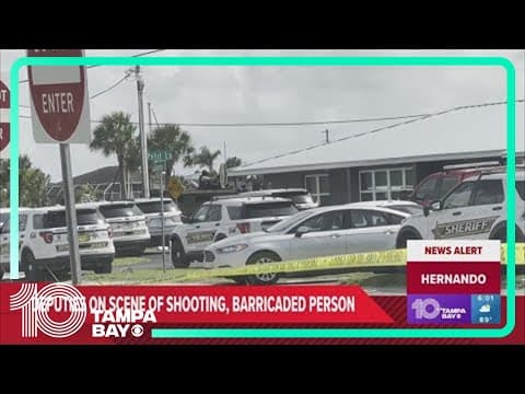 Deputies: Person barricades after Hernando Beach shooting