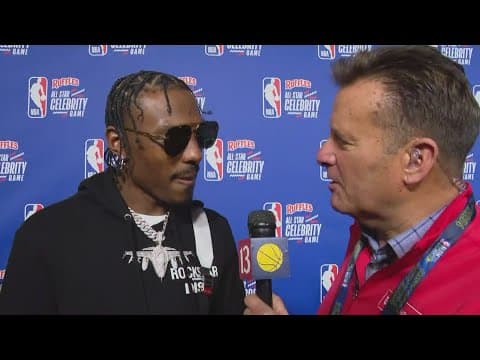 Dave Calabro on the red carpet at the NBA All-Star Celebrity Game