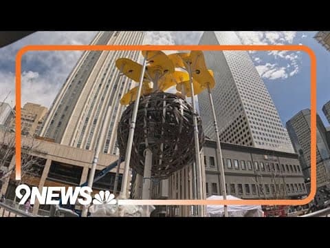 Work underway on giant, climbable tree on 16th Street Mall