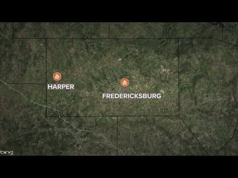 Texas firefighters working around the clock to put out large Hill Country wildfires