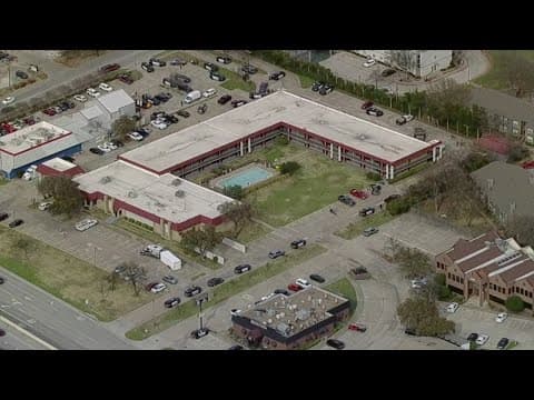 Heavy police presence at a Red Roof Inn in North Texas