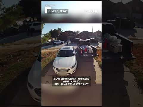 Listen as shots ring out during SWAT standoff with man wanted in Texas Blue Alert #shorts