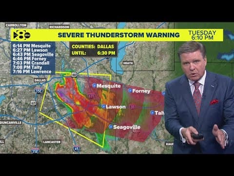 DFW Weather: Thunderstorms enter North Texas, hail falls in Dallas