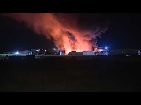 WATCH: Crews battle large fire at Columbus Auto Shredding