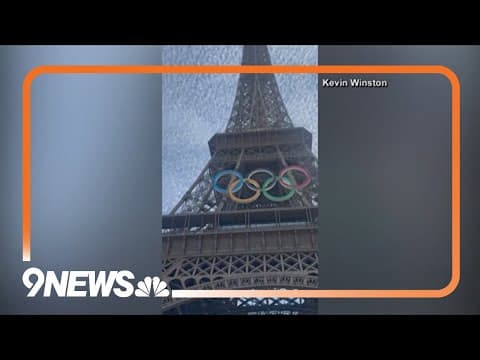 Police arrest a man climbing the Eiffel Tower, prompting an evacuation hours before closing ceremony