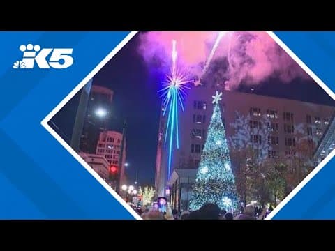 WATCH: Annual holiday tree lighting in downtown Seattle