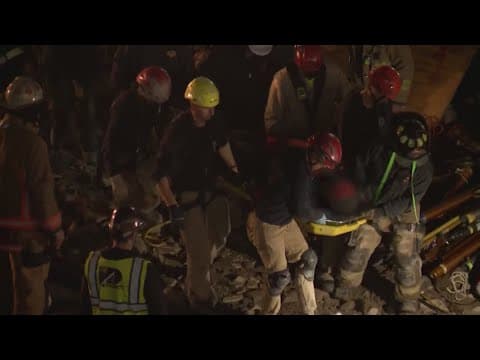 Louisville construction worker trapped for nine hours in pile of rubble