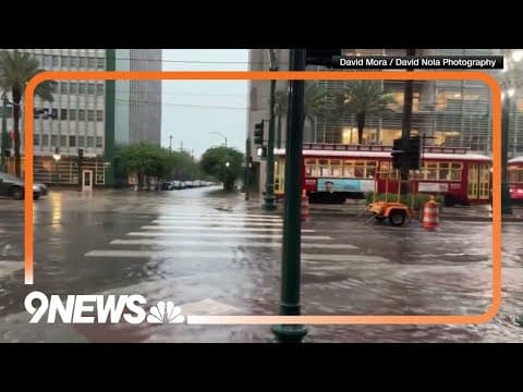 Severe weather leads to street flooding in New Orleans