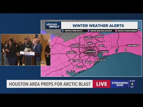 Houston Mayor John Whitmire, other city officials give update on snow preps
