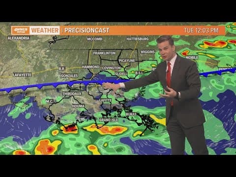 Storms around Tuesday morning, cooler tomorrow
