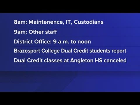 Angleton ISD cancels classes Monday due to storm damage
