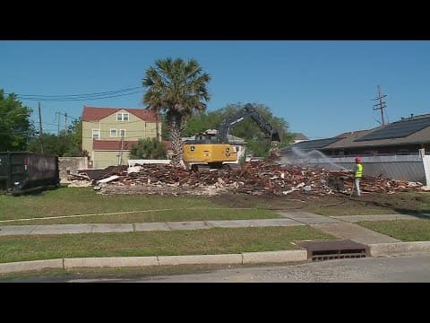 Home abandoned since Hurricane Katrina demolished