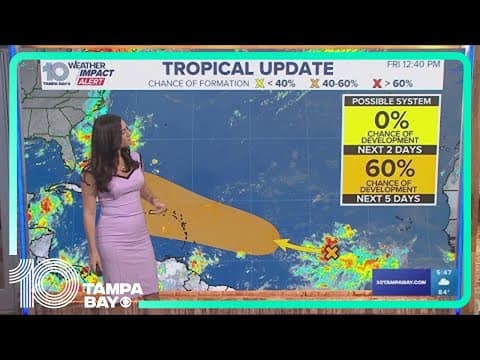 Tropical wave in the eastern Atlantic has a 60% chance of development over the next few days