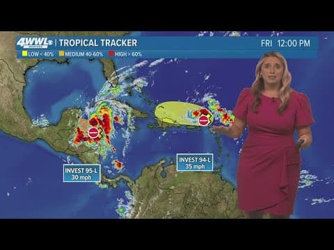 Friday 12 pm Tropical Update: Two areas of possible tropical development in Caribbean Sea