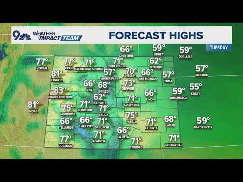 Latest forecast | Sunny, cooler and breezy for Tuesday