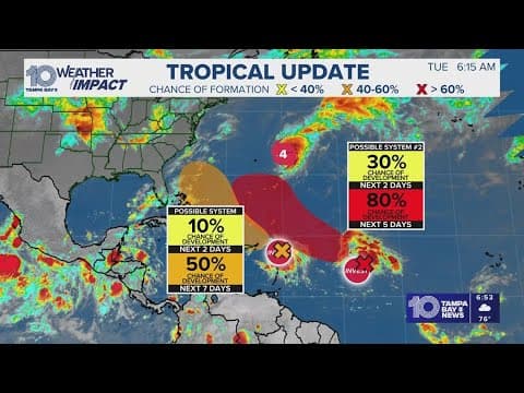 Tracking the Tropics: Gabrielle moves away, watching two other possible systems expected to develop
