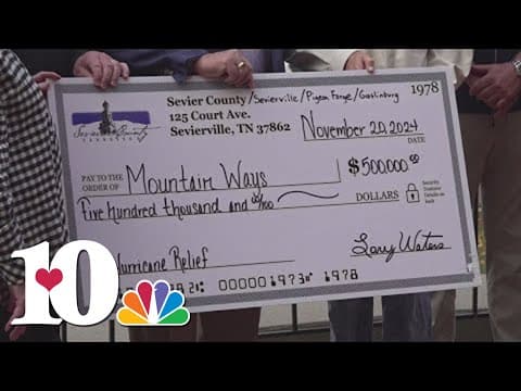 Sevier County gives $500,000 to Helene recovery efforts