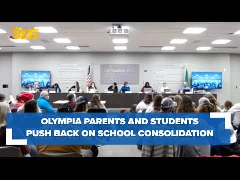 Parents, students push back on Olympia School District consolidation plan